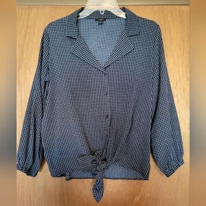 Ann Taylor Factory Tie-front Blouse, S